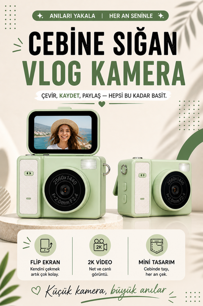 Mini Kamera Retro Nano Cam: 2K & 48MP