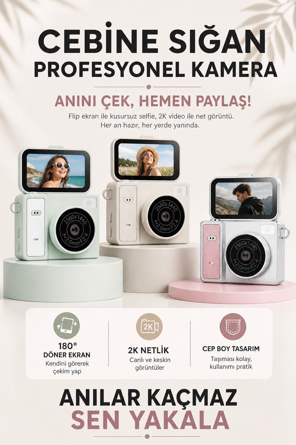 Mini Kamera Retro Nano Cam: 2K & 48MP